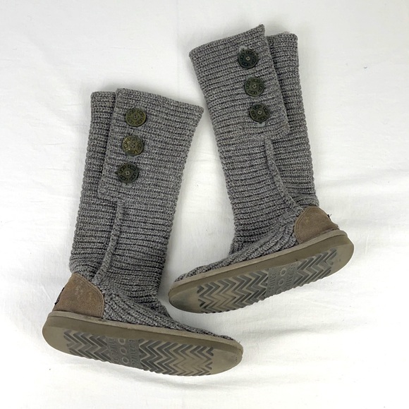 UGG Classic Cardi Tall Grey Sweater Boot